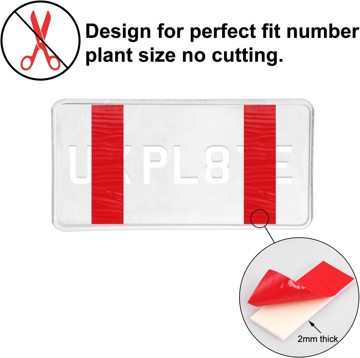 Number Plate Sticky Pads,Hoiny 40 Pcs Double Sided Sticky Foam Pads for