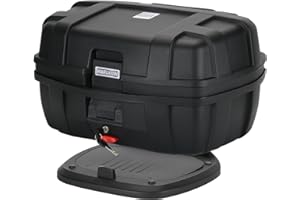 50L Motorcycle Top Case Tour Tail Box, Lockable Waterproof Motorbike Scooter Trunk Luggage, Plastic Storage Carrier Case for 