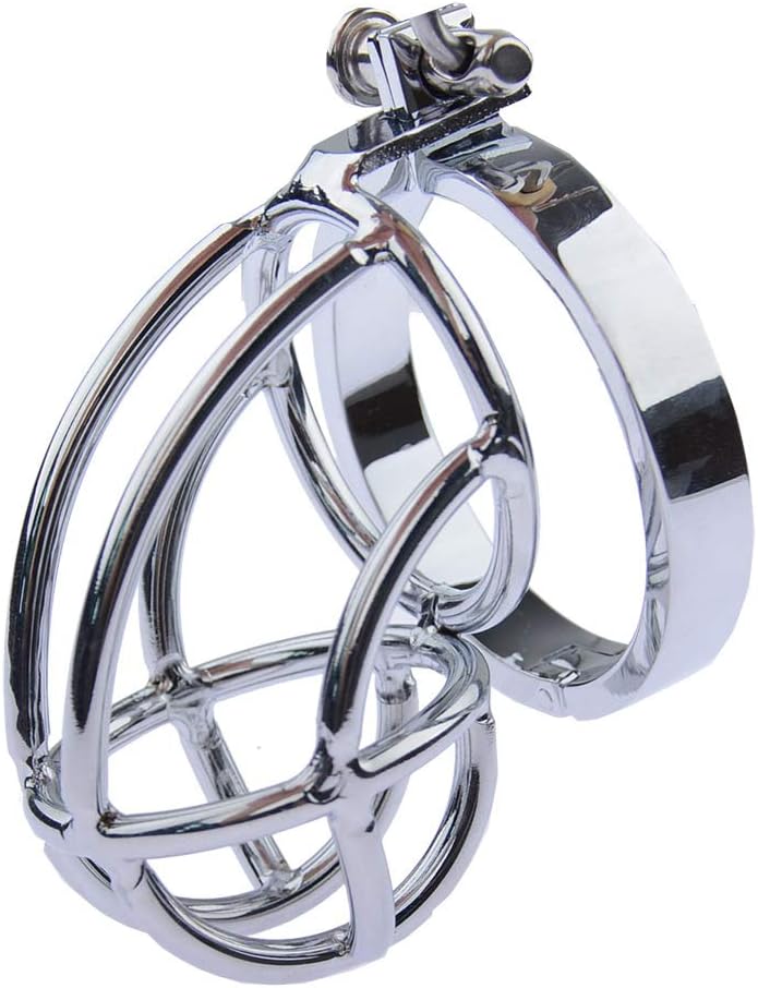 XHYX Lock for Adults Solitary Extreme Confinement Cage, MAN Happy Stainless Steel Metal Lock,5cm