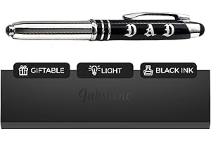 Inkstone DAD Engraved Multi-function Luxury Gift Pen with Flashlight, Touch Stylus, and Writing Tip - Father's Day Christmas Birthday Gift Idea for Dad from Son Daughter