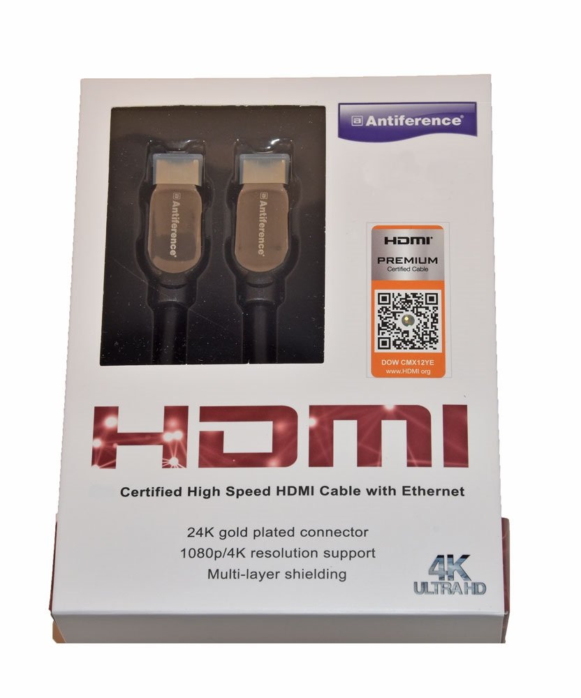 Antiference 1 m HDMI Premium Certified High Speed Cable with Ethernet for Feature Rich 4K/UltraHD Content