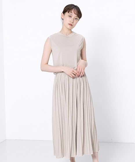 Amazon センスオブプレイス ワンピース ドレス ブラウジングワンピース ノースリーブ レディース 95 26c141 Greige Free ワンピース チュニック 通販