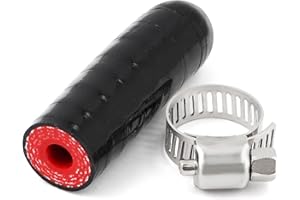 High Temperature 4-Ply Reinforced Silicone Hose Cap ID 1/4 Inch(6.5mm) Hose End Plug For Turbo Bypass Valve/Vacuum/Fix Leak/T