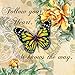 4 Beautiful Butterflies and Flowers Inspirational Quotes Butterfly Art Prints 12x12