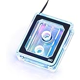 Alphacool Eisblock XPX Pro Aurora Light CPU Water Block, Plexi | Nickel-Plated Copper Base, 147 Fins, AMD Threadripper/Intel LGA 3647/2011/2066, 14 aRGB LEDs, JST Y-Adapter Included