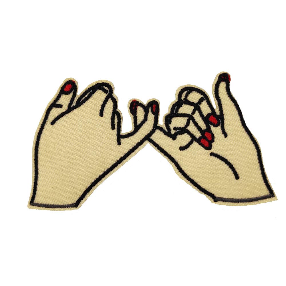 Pride Month Pride Iron On Patch, Pinky Swear Embroidered Iron On Patch Lesbian LGBT Gay Pins Emblem