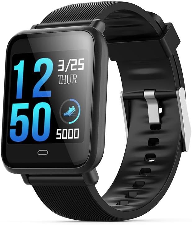 Leegoal Waterproof Fitness Tracker Watch, Q9 1.3" Color Touch Screen Smart Bracelet with Heart Rate/Blood/Pressure/Sleep Monitor GPS Activity Tracker Pedometer Calorie Bluetooth Call for Android/IOS