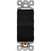 LIDER Frameless Light Switch, Single Pole, 3 Wire, 15A -277VAC, Matte Black | UL Listed, On/Off Rocker Switch, Tough And Heat Resistant, Easy Installation, Modern And Sophisticated, Safe And Reliable