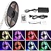 SOLMORE LED Strip Lights Sync to Music 16.4Ft/5M RGB Led Lights Kit SMD5050 300 LED Strip Remote Control Waterproof Led Lights Strip Rope Lights with 12V 5A Power for Home Party Bar Wedding