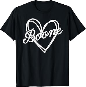 Boone Heart Men Women Kid Vintage T-Shirt