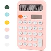Bchjatk Small Pink Calculator for School,Basic Calculator for Teacher Students Desk,Welcome Back Gifts,4 Function Pocket Calculators for Students,Pink Office Gifts for Coworker