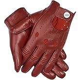 GSG Men Geniune Leather Gloves Sheepskin Black Driving Cycling Touchscreen Motorcycle Unlined Gloves
