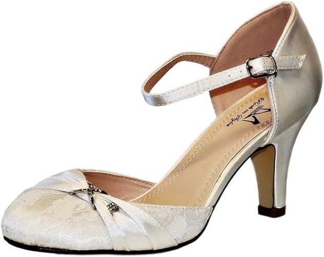 ivory court shoes mid heel