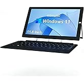 ZAOFEPU 11.6 in Windows Tablet with Keyboard, Win 11 Home Touchscreen Tablets, 8GB DDR4 256GB SSD, 2.7GHz/WiFi/BT/HDMI USB3.0 Output, Dual Camera, SD Card Slot