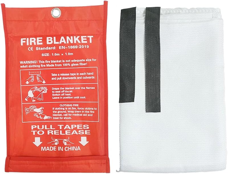 Ram 1M x 1M Fire Blanket Home Kitchen Office Safety Wall Mountable