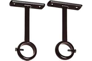 KXLife Ceiling-Mount Bracket for Curtain Rod, Heavy Duty Ceiling and Wall Curtain Rod Brackets (Set of 2, Bronze)