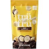 Tru Fru Freeze Dried Bananas in Dark Chocolate, 1.7 Ounce Bag | Freeze-dried real fruit; gluten free; kosher; shelf stable, no freezer needed; 150 calories per 1 oz serving