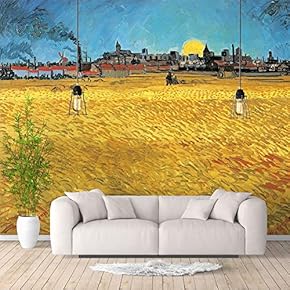 Wall Murals for Bedroom Starry Night by Van Gogh Famous Paintings Large Removable Wallpaper Peel and Stick Wall Stickers - 66x96 inches