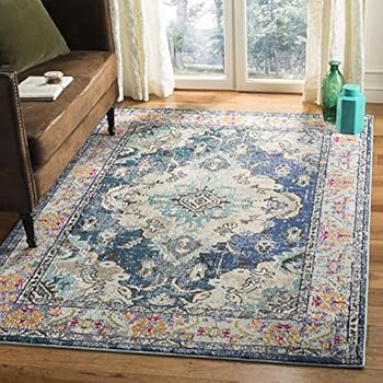 Safavieh Monaco Collection MNC243N Bohemian Chic Medallion Distressed Area Rug, 2' 2