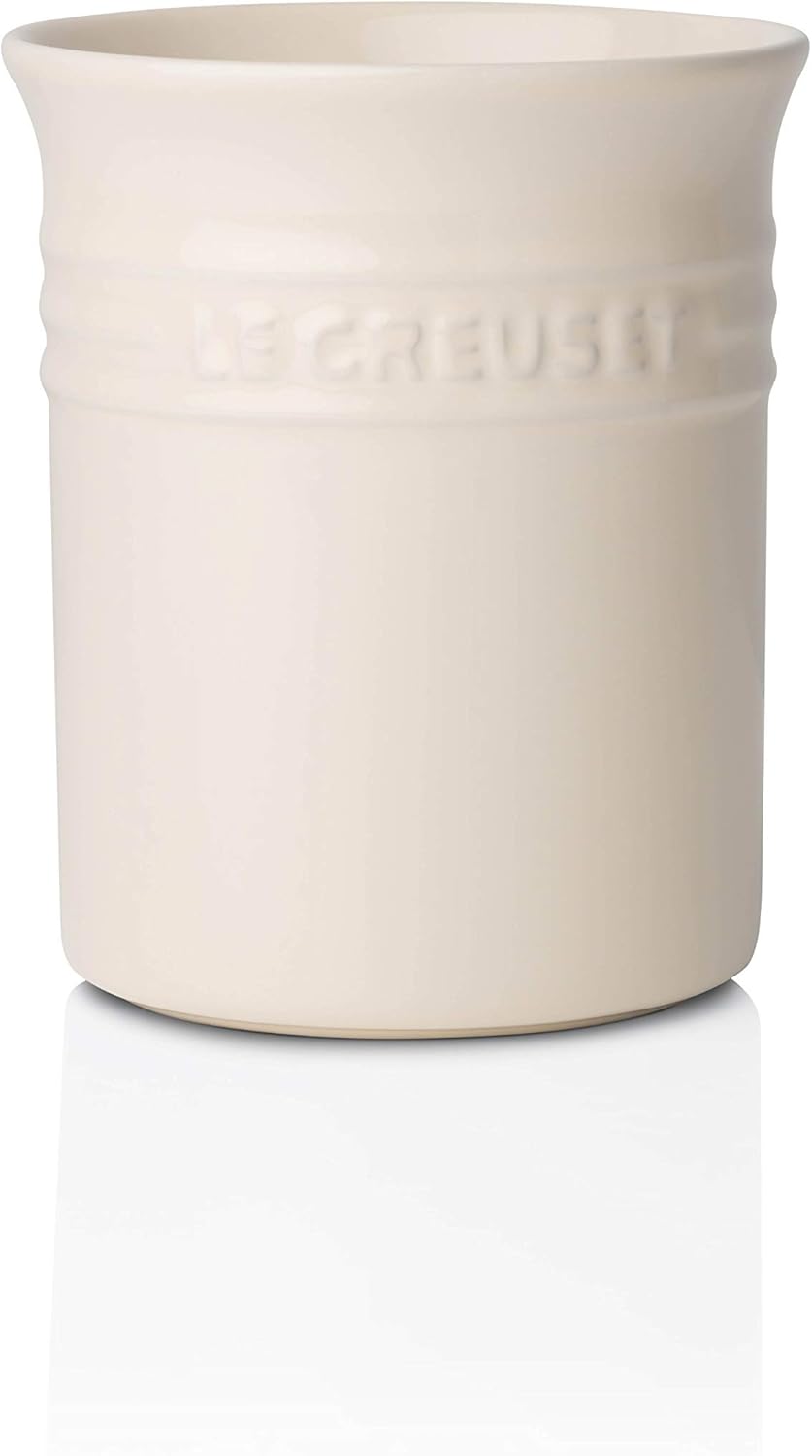 Le Creuset Stoneware Small Utensil Jar, 1.1 Litres, Almond