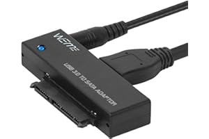 WEme USB 3.0 to SATA Converter Adapter for 2.5 3.5 Inch Hard Drive Disk SSD HDD, Power Adapter and USB 3.0 Cable Included