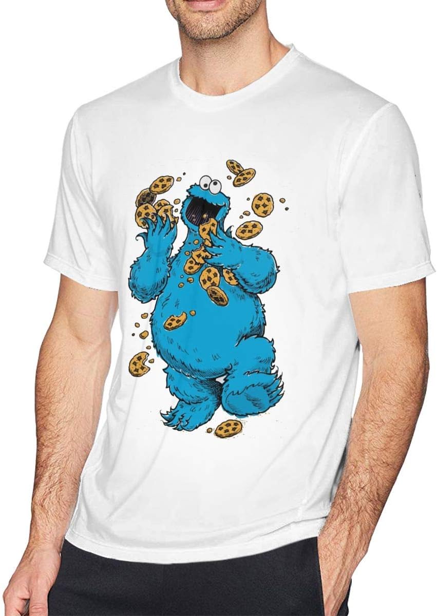 Kangtians Men Cookie Monster Crazy Cookies Casual Short Sleeve T
