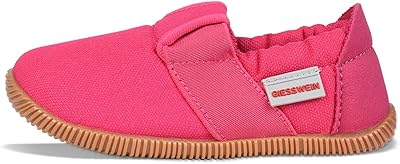 GIESSWEIN Kinder Hausschuhe Söll Slim-Fit - Baumwoll Slippers für Mädchen & Jungen, rutschfeste Kindergarten Schuhe mit Leder Innensohle