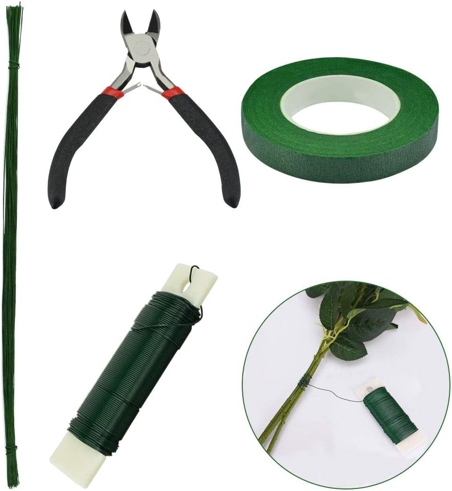 4 Sortes Trousse à Outils Arrangement Floral, Fleuriste Ruban Vert 27 Mètres, Fil de Fleur Vert 4 Sortes Trousse à Outils Arrangement Floral, Fleuriste Ruban Vert 27 Mètres, Fil de Fleur Vert