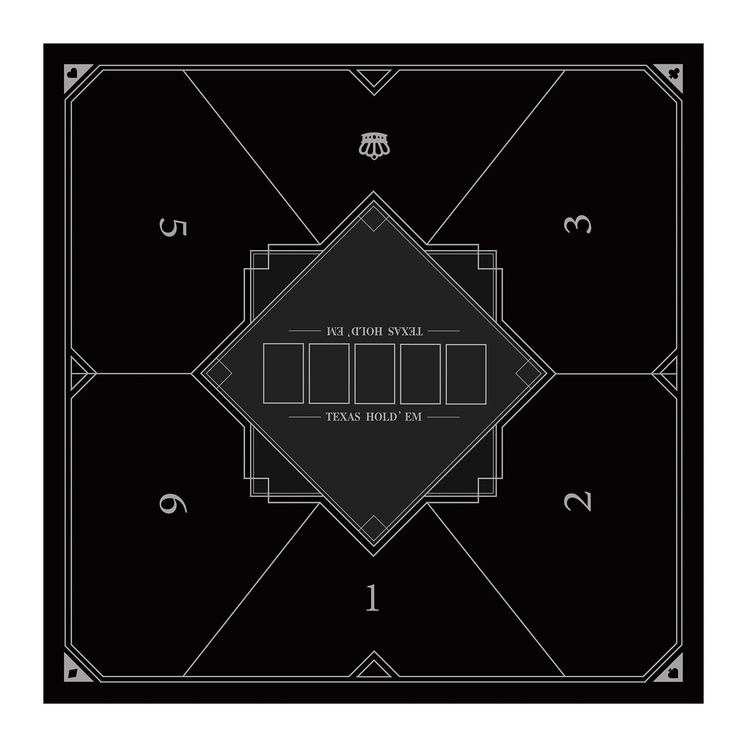 LaiEr 60/80/100/120/140/160cm Square Poker Mat Texas Hold'em Poker Rubber Mat Poker Topper for Tables Folding Portable Poker Table Top Layoutw for Poker Games Blackjack Casino(60 * 60cm FangTuAn2) — image 1