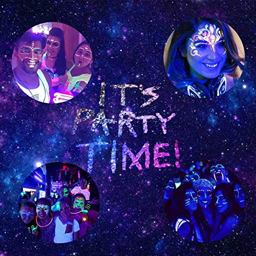 COKOHAPPY 6 Sets Noctilucent Face Jewels Tattoo Rhinestone Mermaid - Body Stickers Glow in the Dark Luminous Face Gems Fluorescent Crystals Sticker Body Jewelry for Halloween