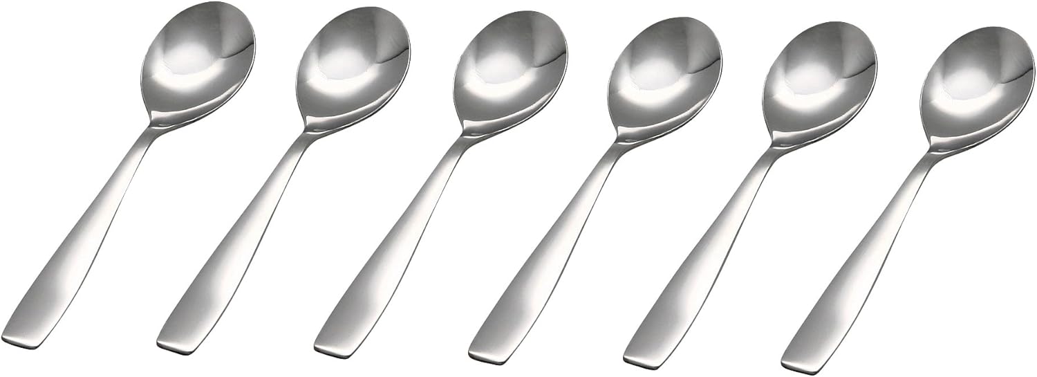 GRÄWE 6 Stück Espresso- Mokkalöffel Edelstahl, Serie KÖNIGSTEIN