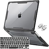 MOSISO Compatible with MacBook Pro 16 inch Case 2025-2021 M4 M3 M2 M1 A3403 A3186 A2991 A2780 A2485, Symmetric Geometric Heavy Duty Hard Shell Case with TPU Bumper&Keyboard Cover&Type C, Black