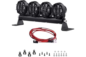 Hobbyfire RC Car LED Light Bar 4 Led Lights Roof Lamp Headlight for Axial SCX24 1/24 RC Crawler Car
