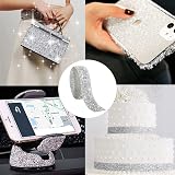 Zayejod 4 Rolls Silver Resin Rhinestone Ribbon 20mm Self Adhesive Diamond Belt view 6