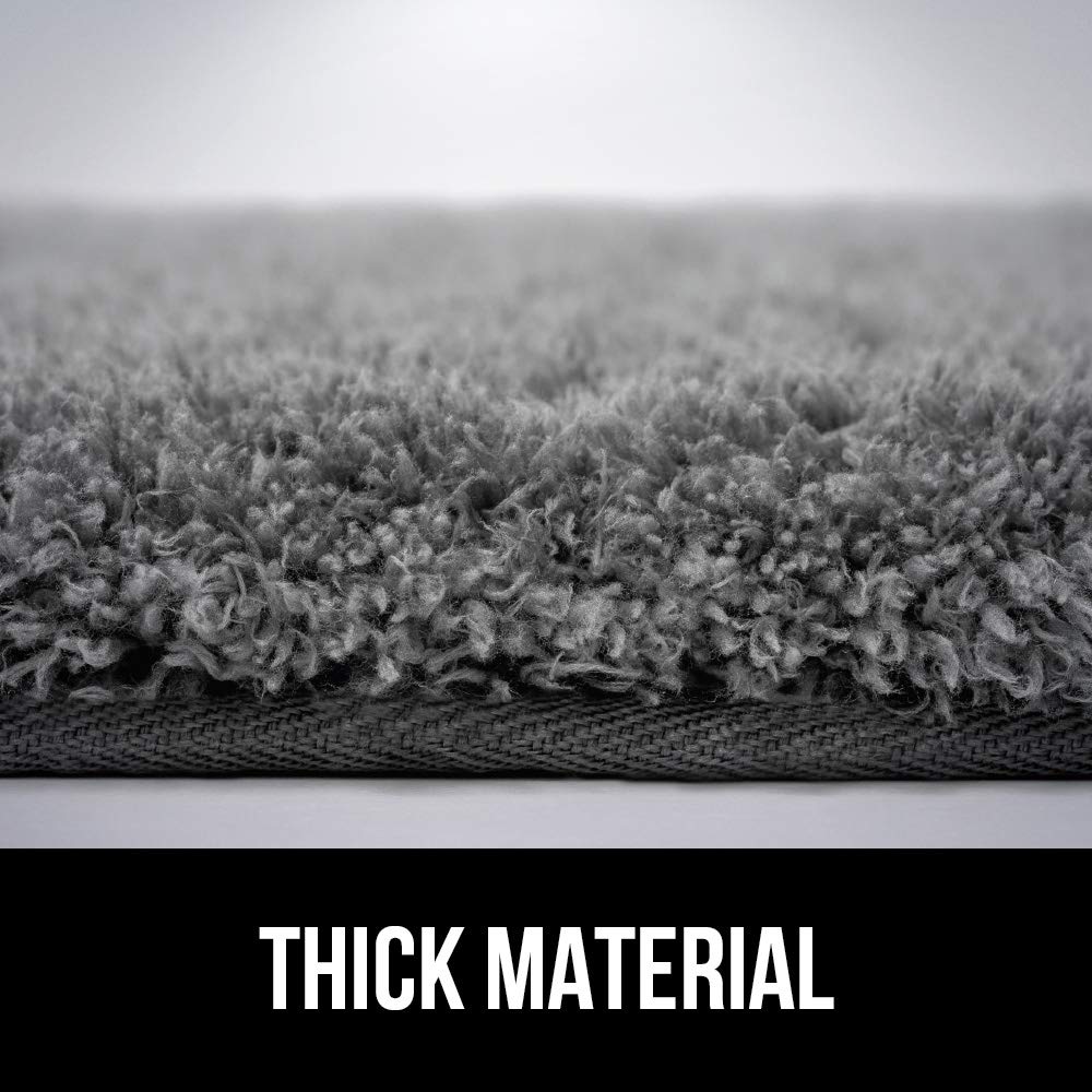 Gorilla Grip Original Luxury Faux Chinchilla Shag Bath Rug Machine Washable Large Floor Mats High Pile Rugs Chevron Light Gray White Super Soft And Cozy 24x17 Thick Modern Bathroom Carpet Mat Bath Rugs