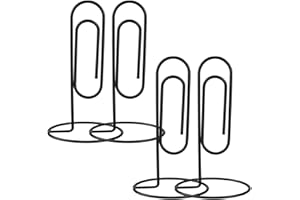 ENENES Table Number Holders, 4Pcs Jumbo Desk Paper Clip Table Place Card Holder Office Stand Memo Holders Desktop Memo Holder Picture Holder Office Accessory to Hold Bills Letters Reminders and Notes