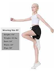 EXARUS Girls Butterfly Shorts Flowy Athletic 2 in 1