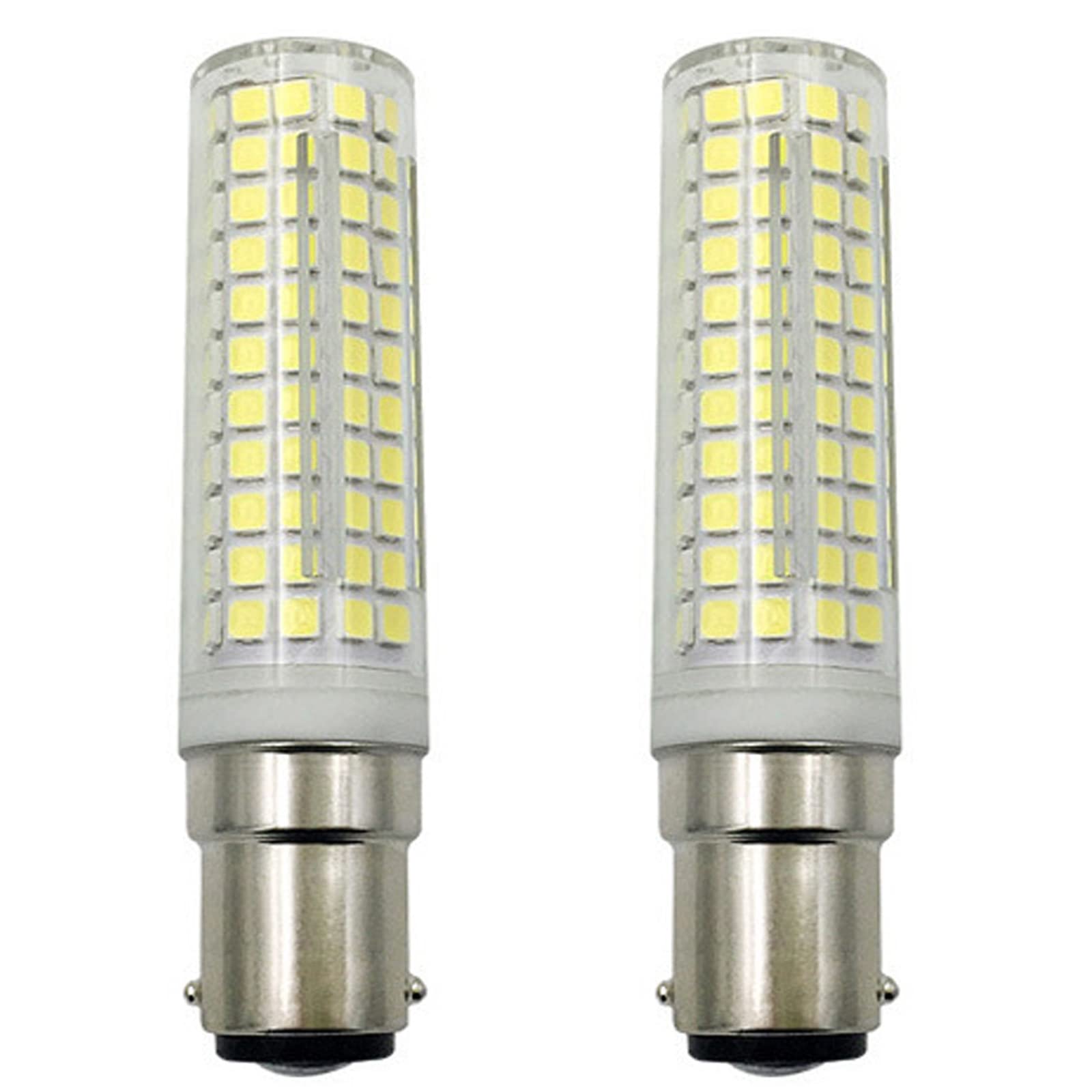 Photo 1 of Lxcom Lighting BA15D 15W LED Corn Bulb Dimmable Natural White 4000K BA15D Double Contact Bayonet Base 136 LEDs 2835 SMD 120W Equivalent JD Type T3 T4 Bulbs for Sewing Machine Pendants Light, 2 Pack