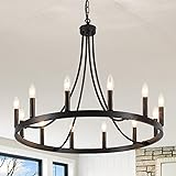 LJHhowe Large Wagon Wheel Chandelier