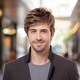 Leuik Short Brown Mens Wig|Costume Toupee for Men|Synthetic Mens Wigs for Daily Use