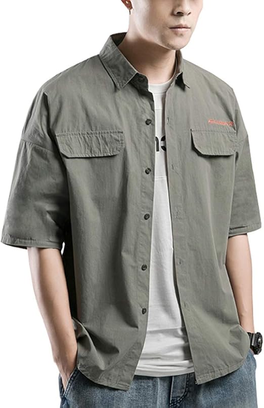 Amazon Scennek 19夏服 半袖 シャツ メンズ カジュアル 無地 オックスフォードシャツ 綿 100 スポーツ 半袖 夏服 オシャレ シャツ 通販