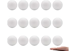 Crafare 15pc 3 Inch Craft Foam Balls Polystyrene Arts Decoration Balls for Holiday Christmas Household School Modeling Science Projects
