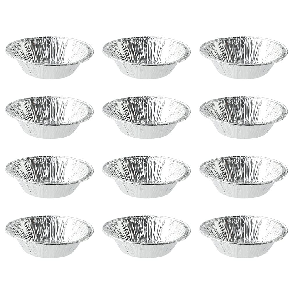 500Pcs Disposable Egg Tart Molds Round Tinfoil Baking Cups for Pies, Tarts, Quiches, and Party Snacks - 2.75 Inch Diameter, Easy Cleanup, Bulk Pack
