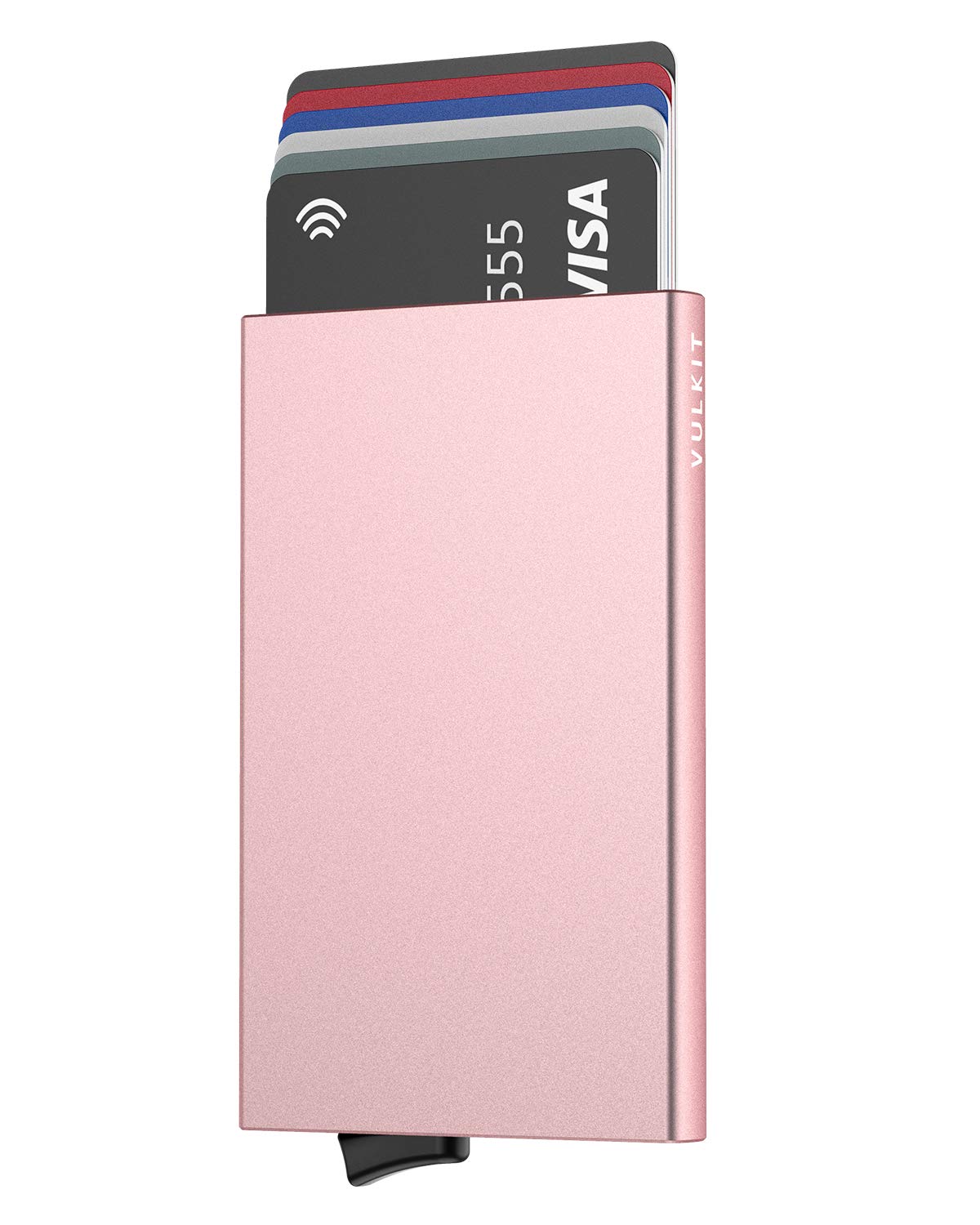 VULKIT Men's or Women's Automatic Metal Credit Card Holder Pop Up Credit Card Holder RFID Blocking