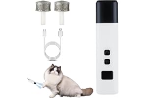 Cat Nail Trimmer Cordless with Led Light & 2 Speeds for Thick Nails, Safecut Nail Clippers with 360° Grinding Settings for Do