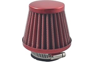 CPVNQMDG 38mm 1.5" Red Air Filter Intake Induction Kit Universal for GY6 50cc QMB139 Taotao Sunl BMS Lance Wildfire Moped Scooter Predator 212cc GX200 196cc Engine Mini Bike Go Kart Red
