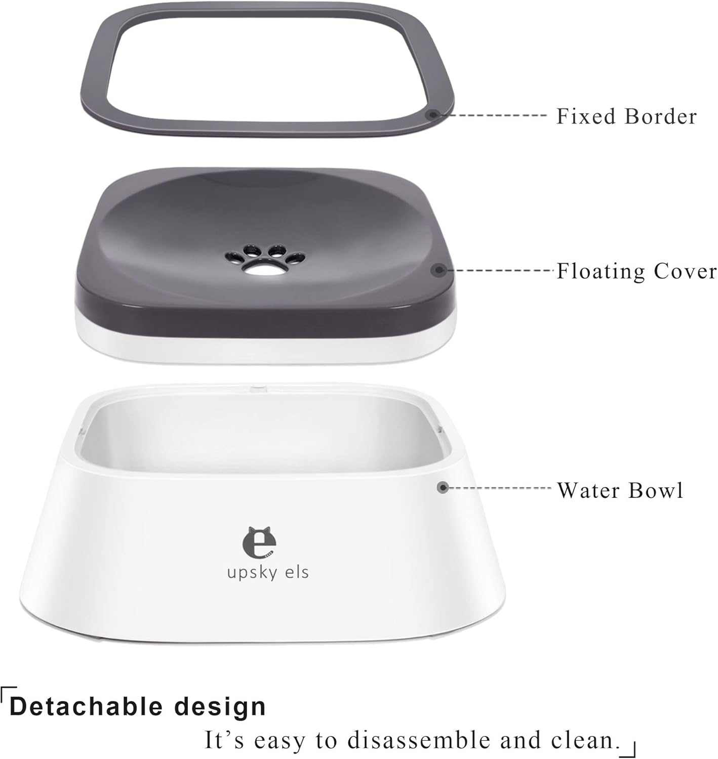 Kitchen & Dining : UPSKY Dog Bowl Dog Water Bowl No-Spill Pet Water Bowl Slow Water Feeder Dog Bowl No-Slip Pet Water Dispenser 35oz Feeder Bowl for Dogs and Cats : 