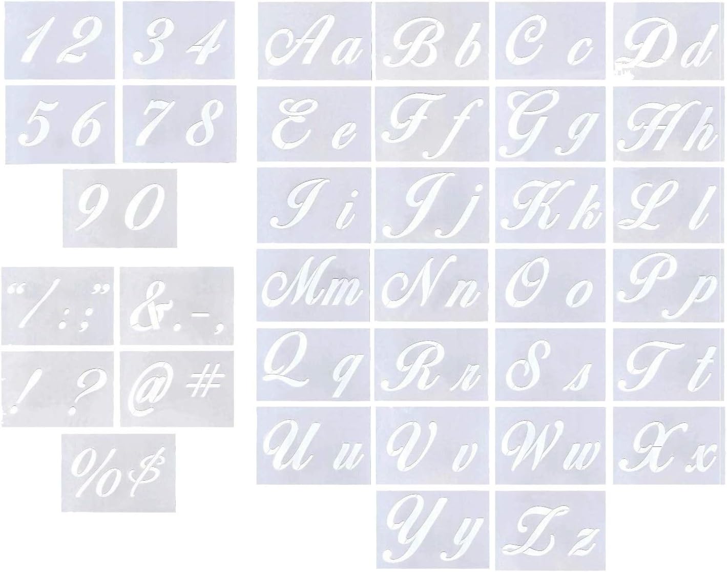 Cheap And High Quality Letter Stencils For Painting On Wood Alphabet Stencils With Calligraphy Font Upper And Lowercase Letters Reusable Plastic Art Craft Stencils With Numbers And Signs Set