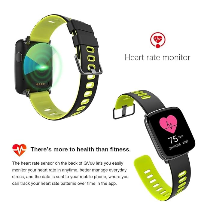 Miffen GV68 Fitness Tracker, IP68 Pantalla táctil colorida ...