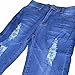 VICVIK Women Knee Skinny Denim Distressed Fashion Ripped Boyfriend Jeans (L)